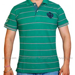 Khanda Stripes T-Shirt (Green)