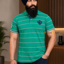 Khanda Stripes T-Shirt (Green)