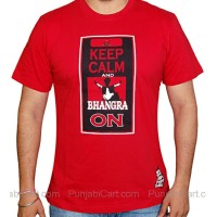 Keep Calm & Bhangra On ( Red )