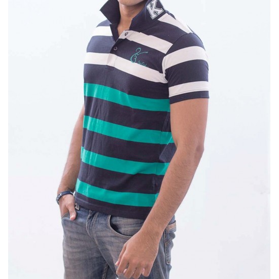 EK ONKAR Polo T-Shirt (Stripes)