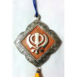 Khanda Car Hanging (RED)