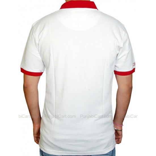 EK ONKAR Polo T-Shirt (White)