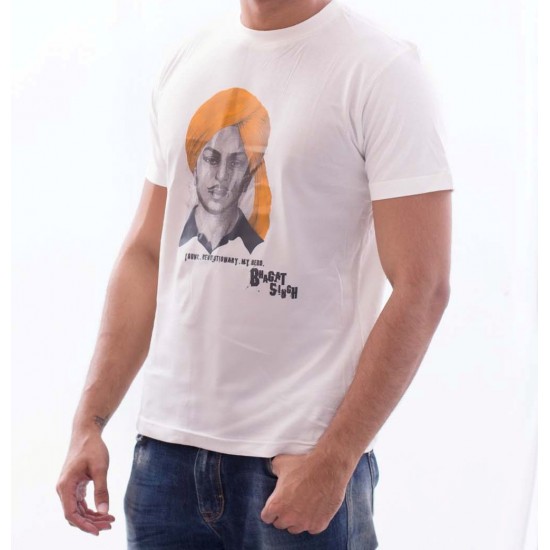 Bhagat Singh T-Shirt (White)