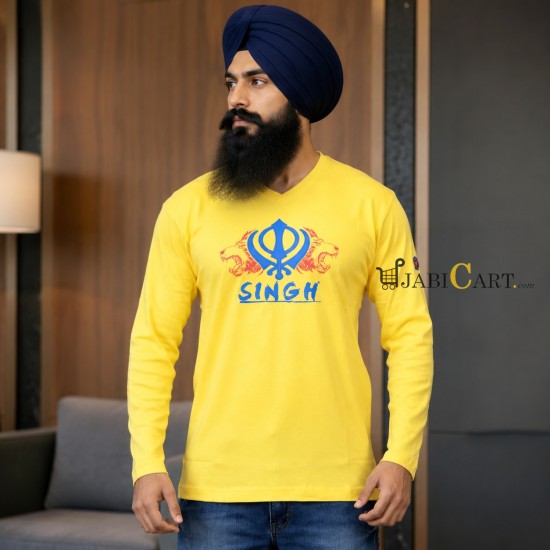 Singh Khanda T-Shirt (Yellow)