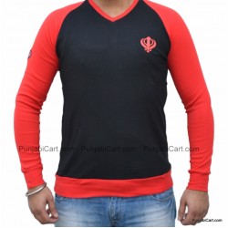 Khanda T-Shirt (Red & Black)