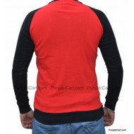 Pure Punjabi V-Neck T-Shirt (Red & Black)