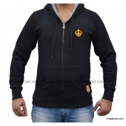 Khanda Zipper Sweatshirt (Black)