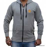 Khanda Zipper Sweatshirt (Light Grey)