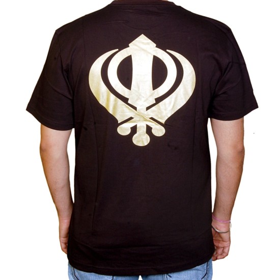 Khanda Round Neck T-Shirt (Black)