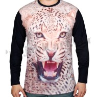 Lion Printed Full Sleeve T-Shirt (Black)