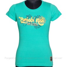 Punjabi Kudi T-Shirt ( Green)