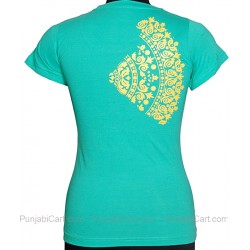 Punjabi Kudi T-Shirt ( Green)