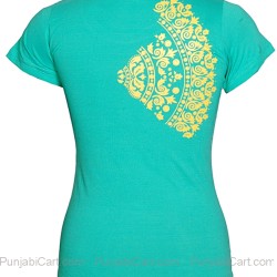 Punjabi Kudi T-Shirt ( Green)