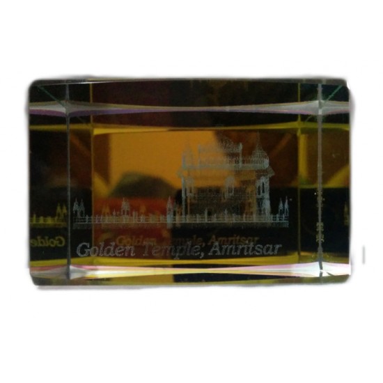 Golden Temple Model (Glass Laser Engraving)