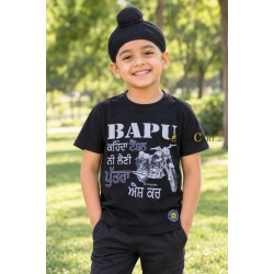 Bapu Kehnda Kids T-Shirt (Black)