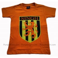 Singh Kids T-Shirt (Orange)