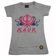 Kaur Khanda Kids T-Shirt (Grey)