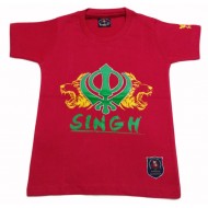 Singh Khanda Kids T-Shirt (Red)